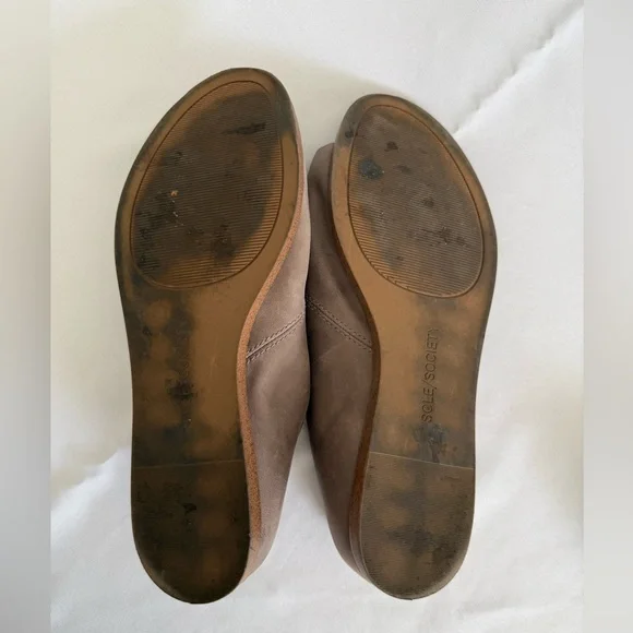 Sole Society Women's Gray Open-Toe Flats - Picture 6 of 6